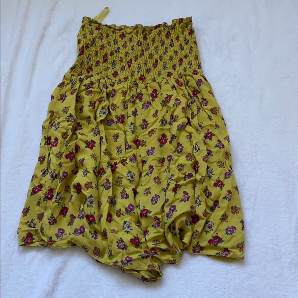 yellow floral romper